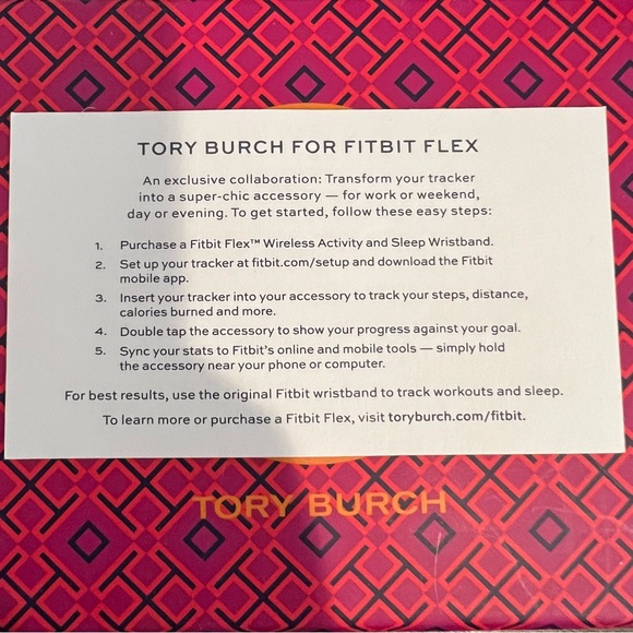 NIB Tory Burch Silicone FitBit Flex Band - Picture 5 of 5